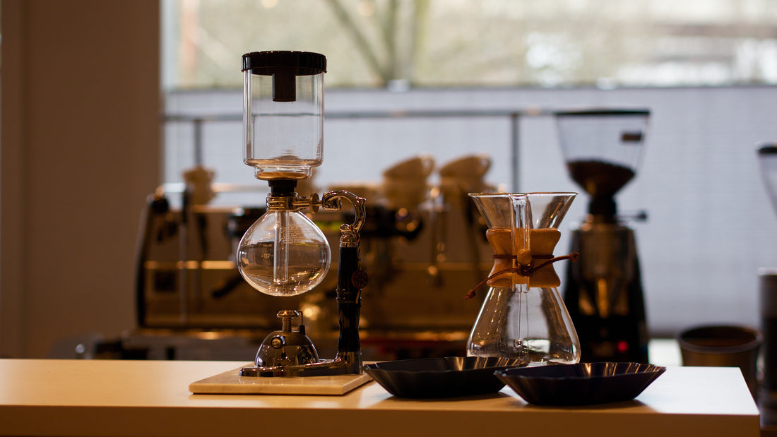 coffee brewing equipment in a coffee training lab