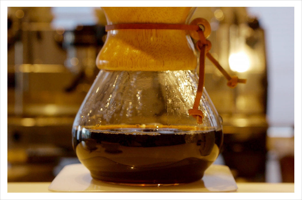 coffee brewed in a chemex