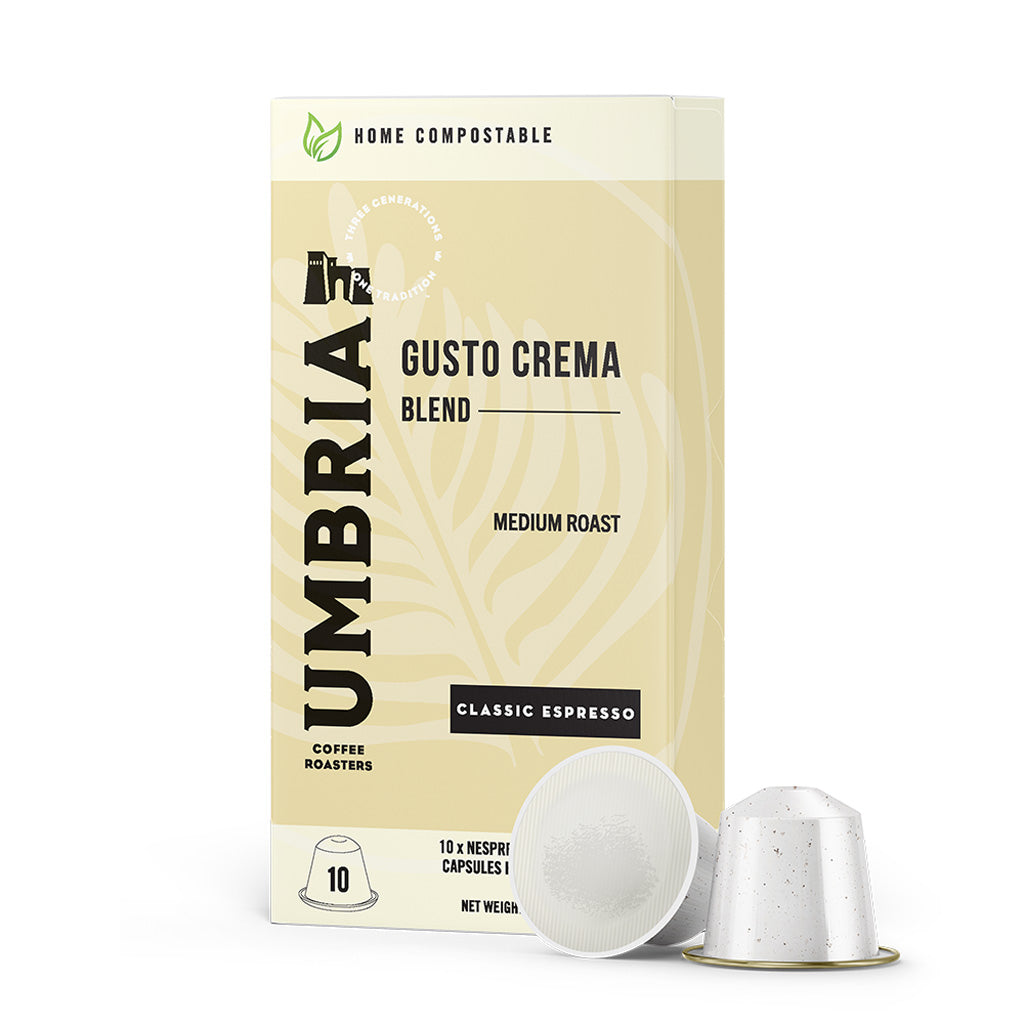 Nespresso Compatible Capsules, Gusto Crema Blend, 10 count pack or 200 count case